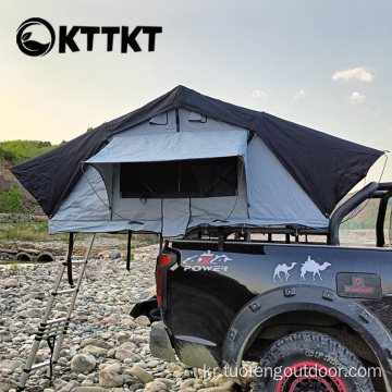 50kg 검은 야외 캠핑 대형 자동차 지붕 텐트